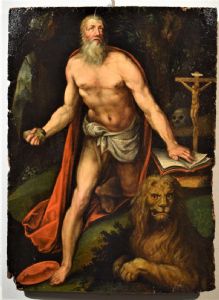 "San Hieronymus" Öl auf Holz (VERKAUFT)